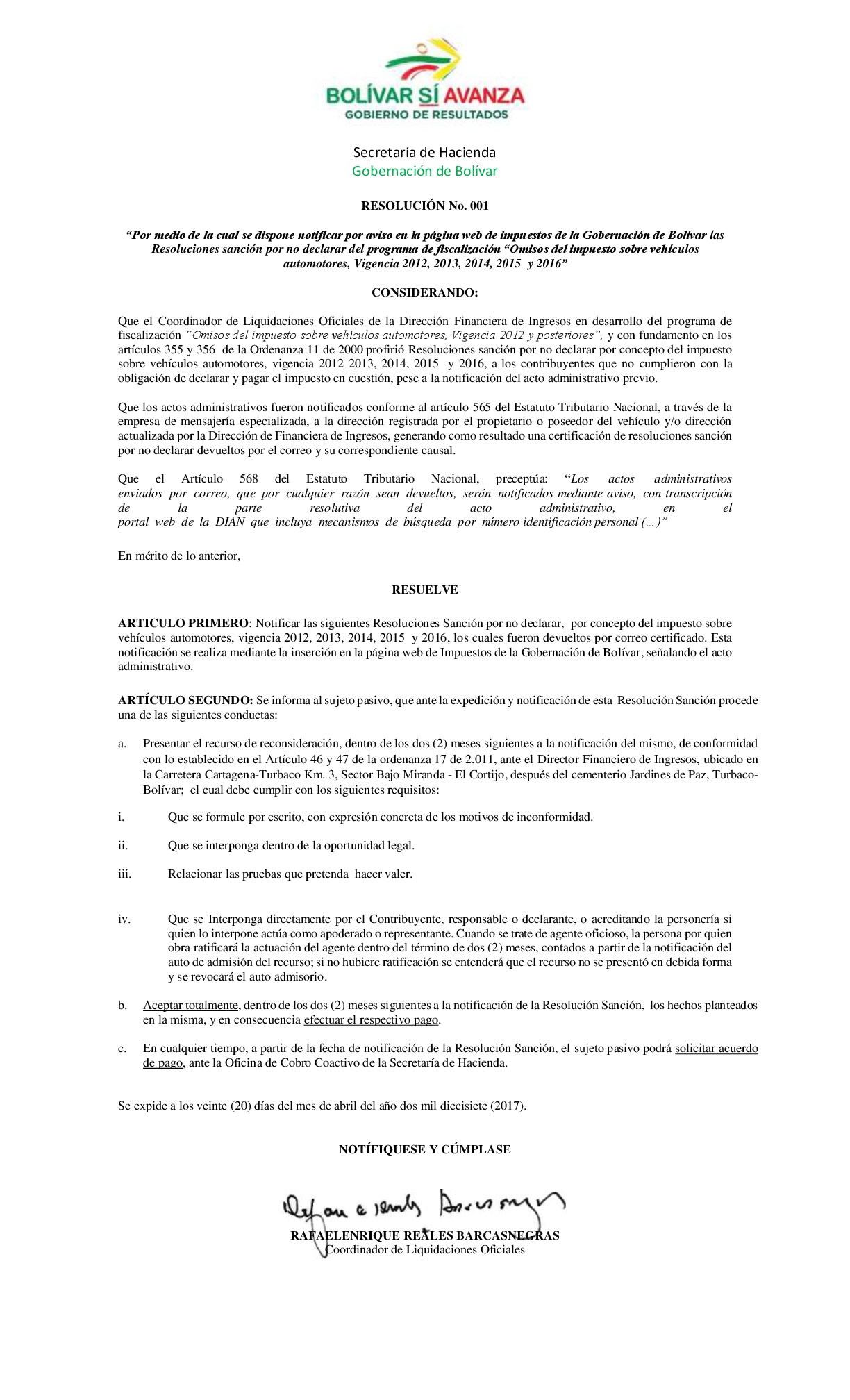 Notificacion web